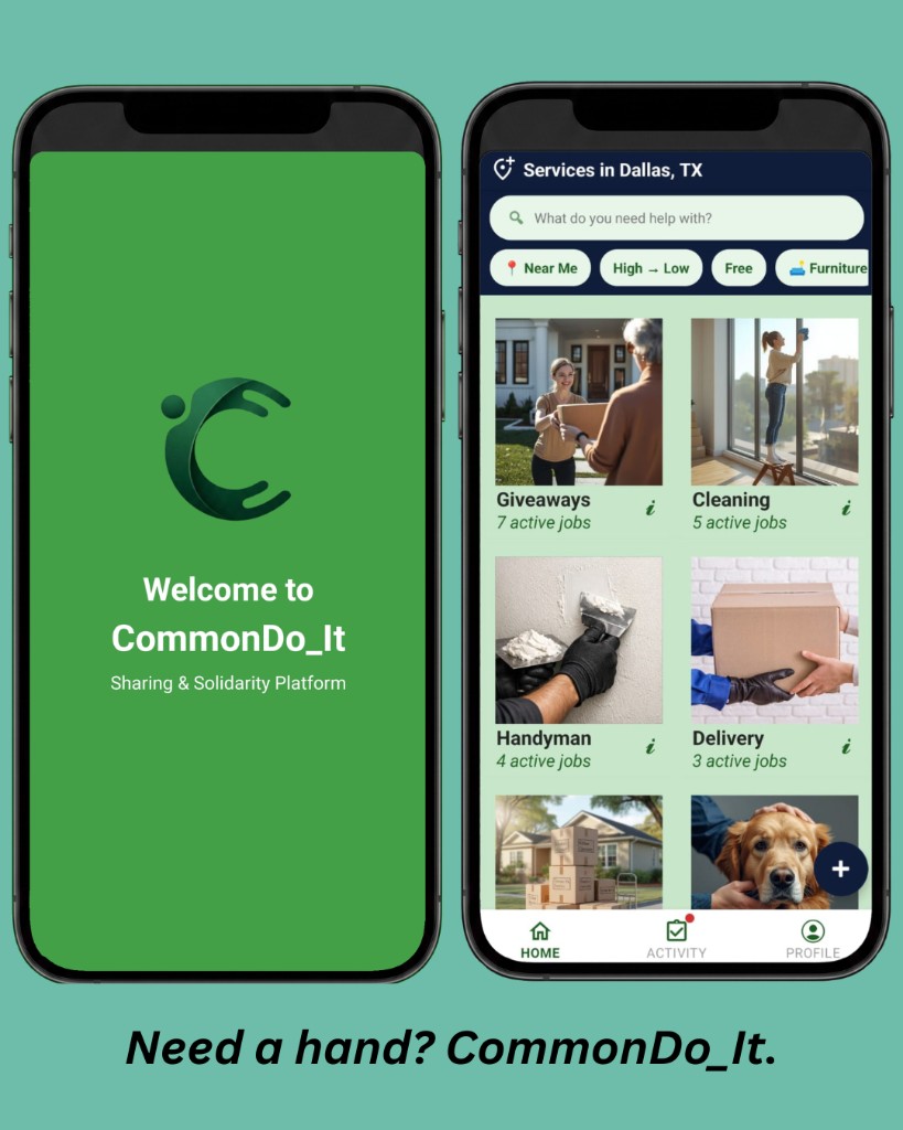 CommonDo_It app — services and giveaways in your area.